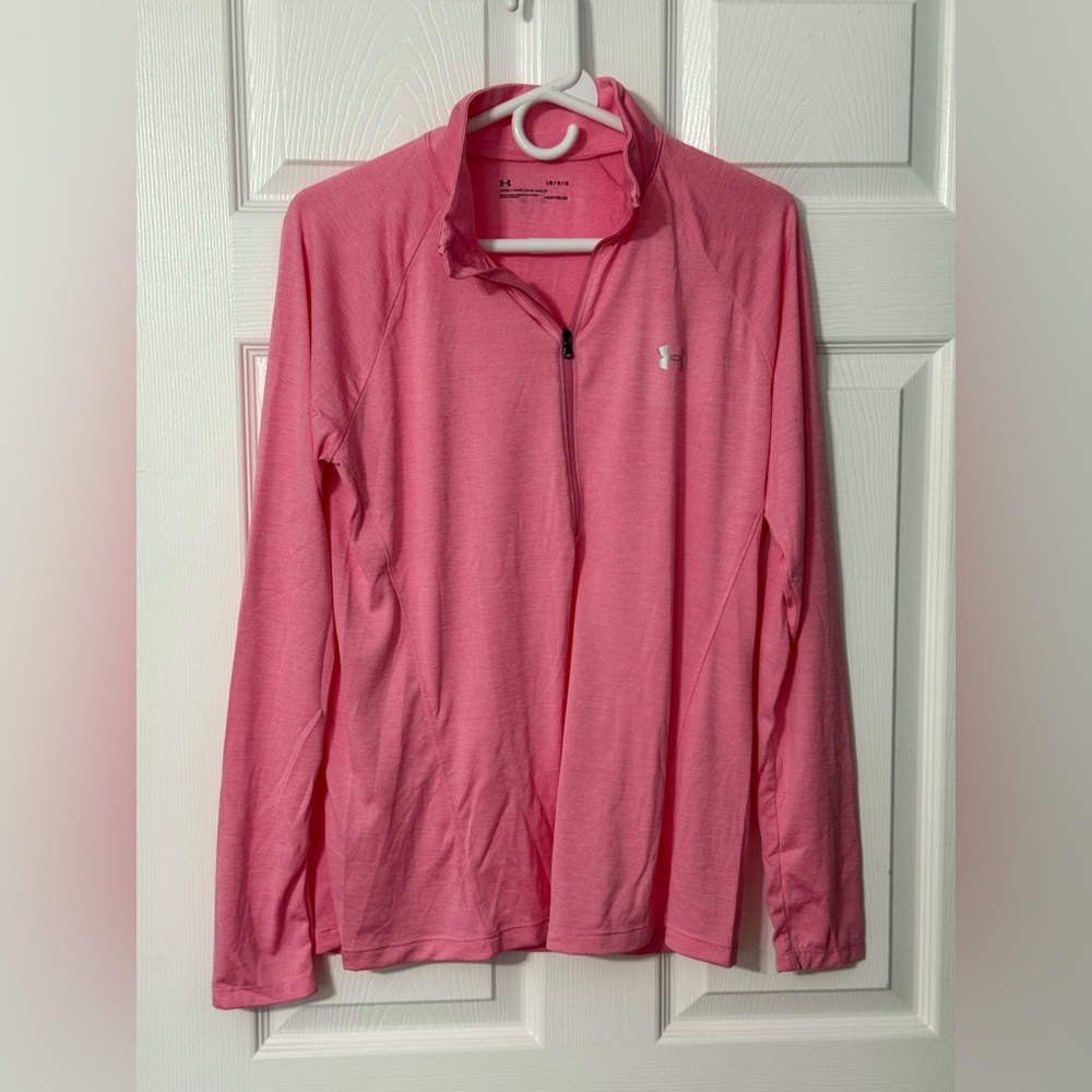 UA Pink HeatGear Pullover by Under Armour